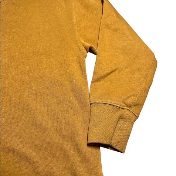 Nike Kids’s Center Swoosh Logo Crewneck Hoodie Mustard Yellow Medium - Picture 5 of 11